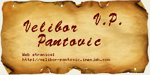 Velibor Pantović vizit kartica